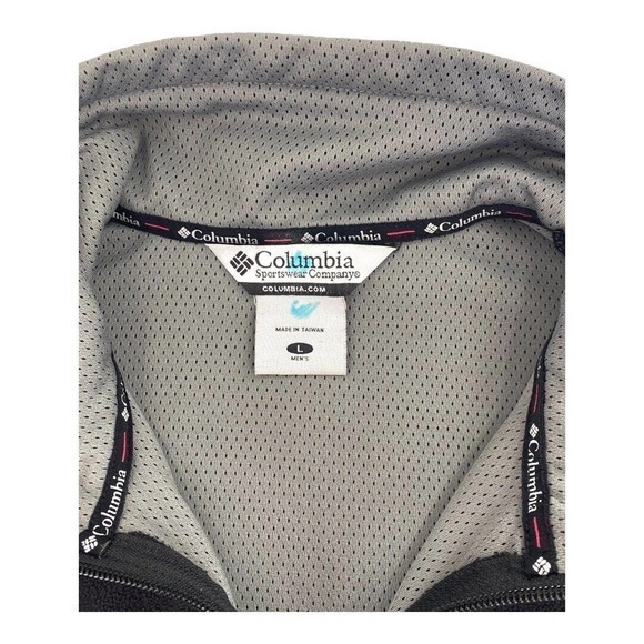 Columbia Long Sleeve Sweatshirt Quarter Zip Fleece Pullover Black Mens Sz Large - Picture 10 of 13